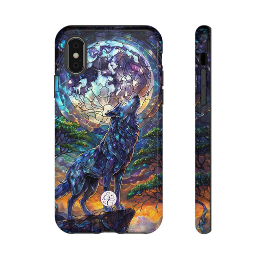 Stained Glass Wolf Tough Phone Case