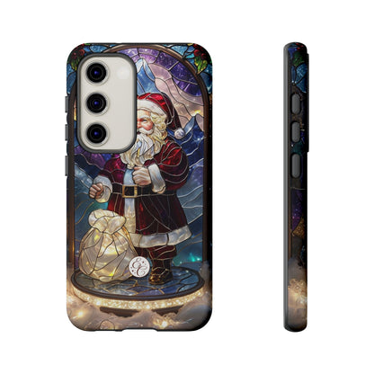 Santa Claus Stained Glass Tough Phone Case