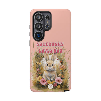 Somebunny Loves You Tough Phone Case - Peach