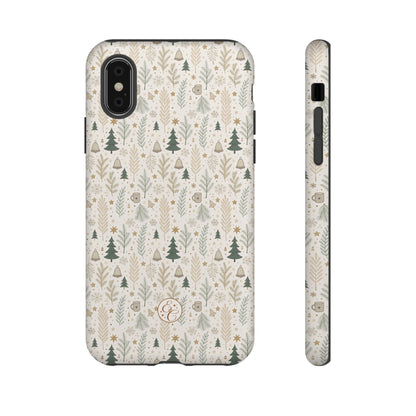 Boho Christmas Forest Tough Phone Case