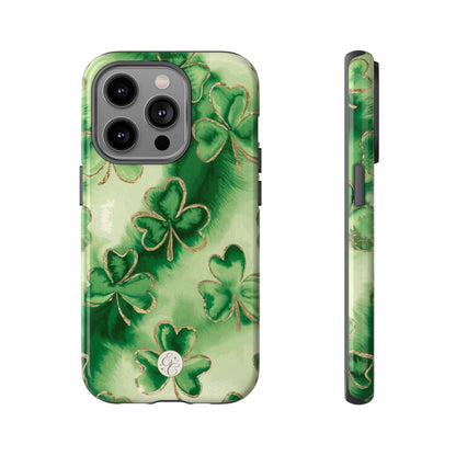 Shamrock Watercolor Pattern Tough Phone Case