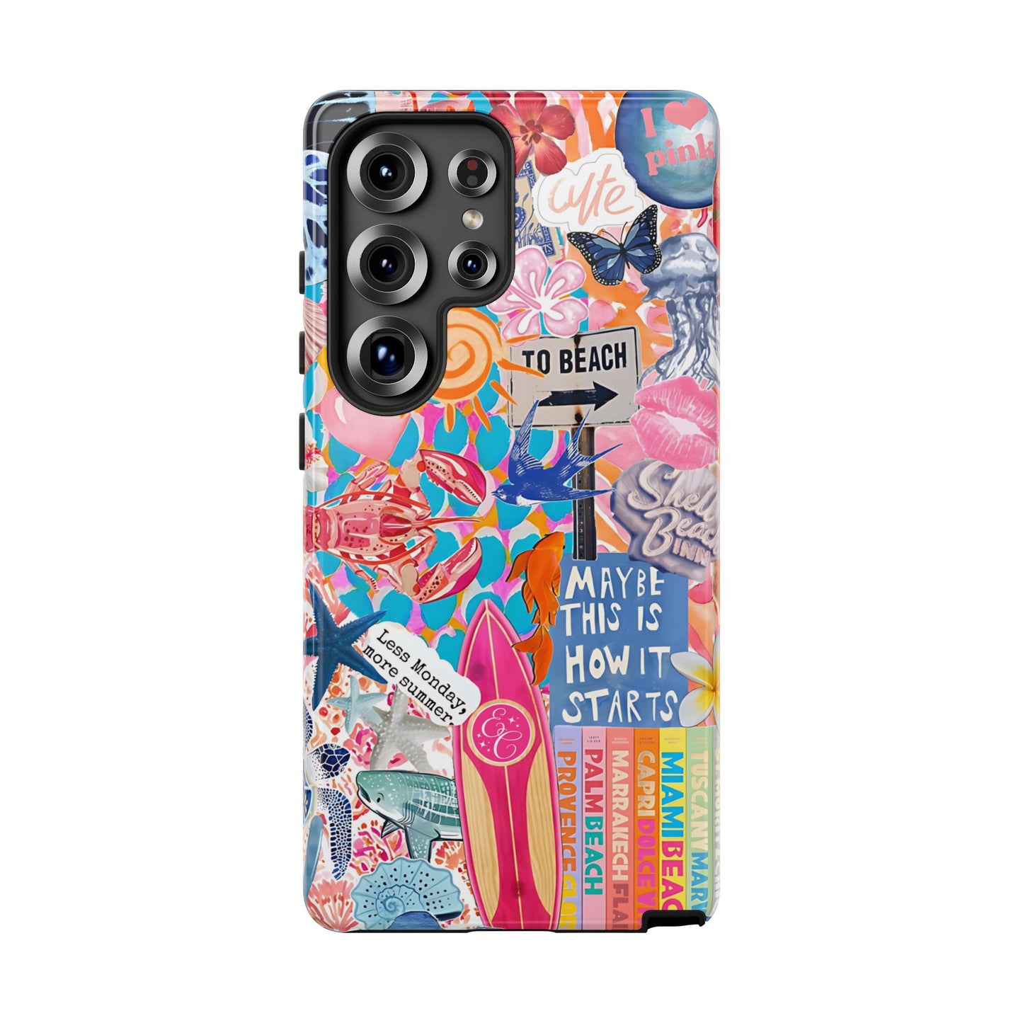 Colorful Beach Collage Tough Phone Case