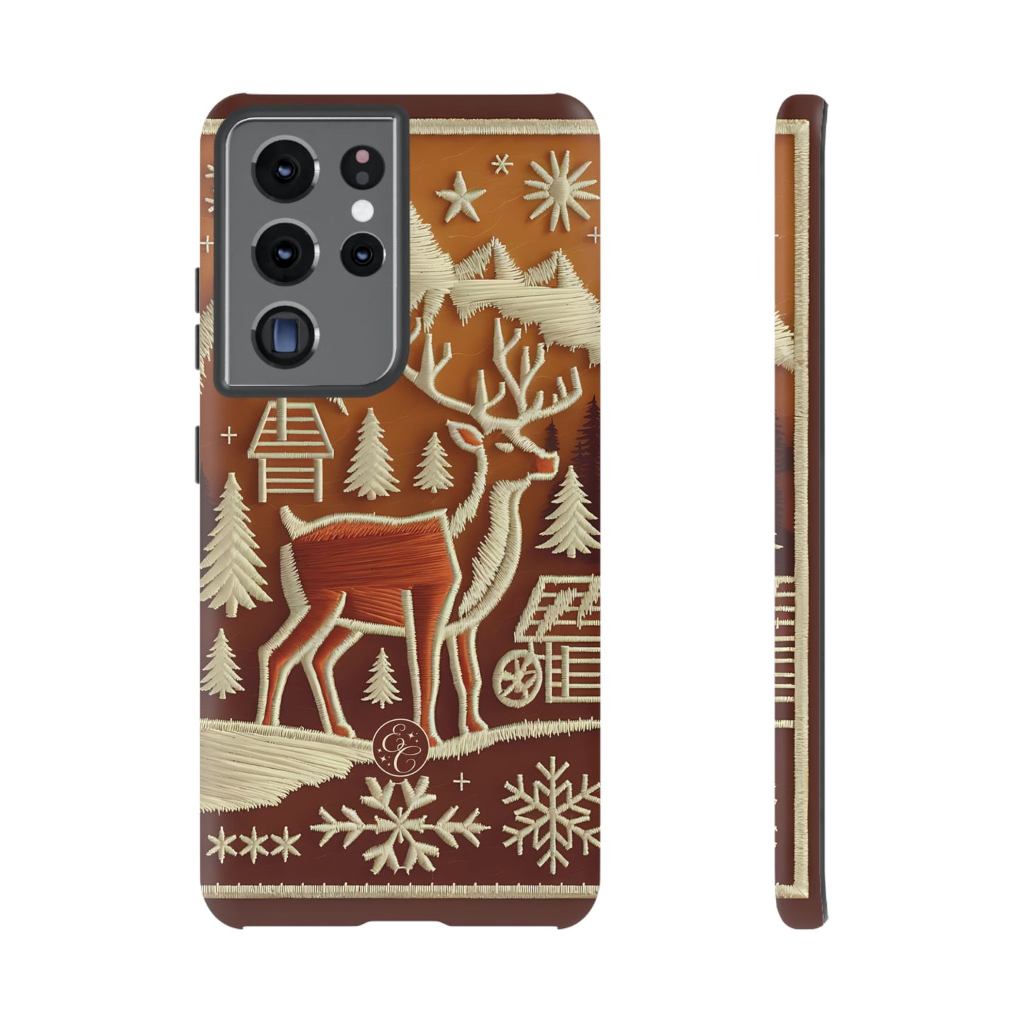 Rustic Reindeer Tough Phone Case