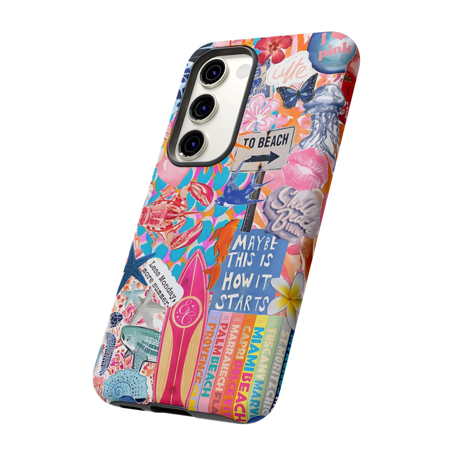 Colorful Beach Collage Tough Phone Case