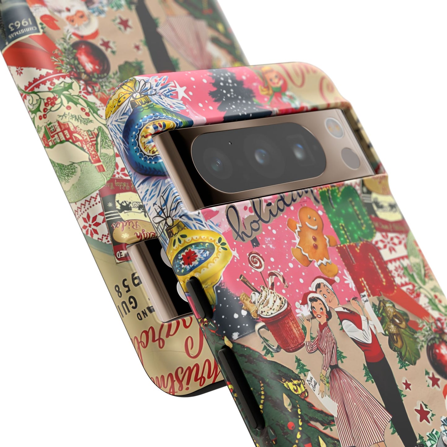 Vintage Christmas Collage Tough Phone Case