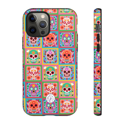 Colorful Sugar Skull Pattern Tough Phone Case