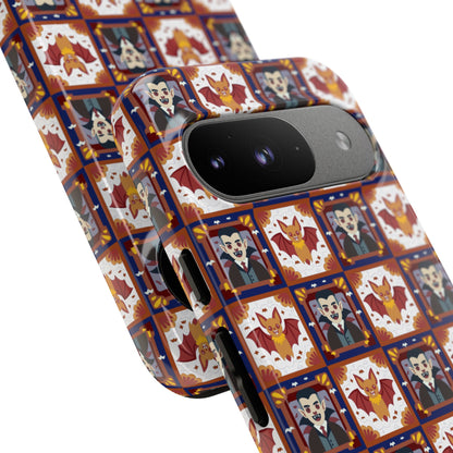 Dracula & Bat Pattern Tough Phone Case