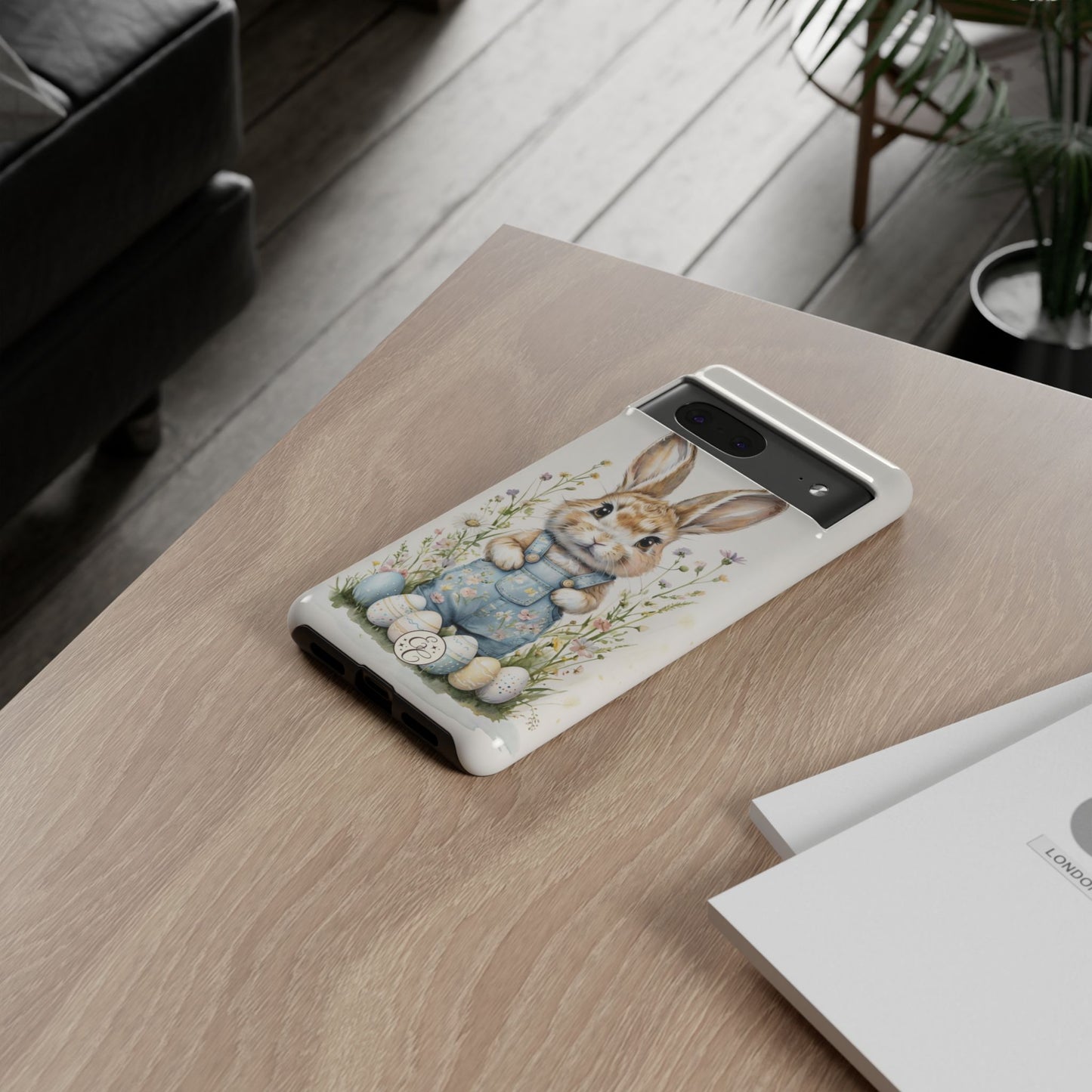 Bunny with Easter Eggs Tough Phone Case