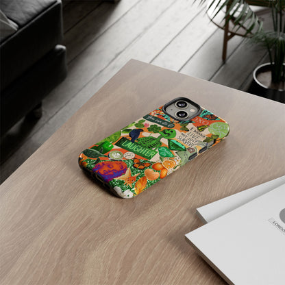 Green and Orange Collage Tough Phone Case