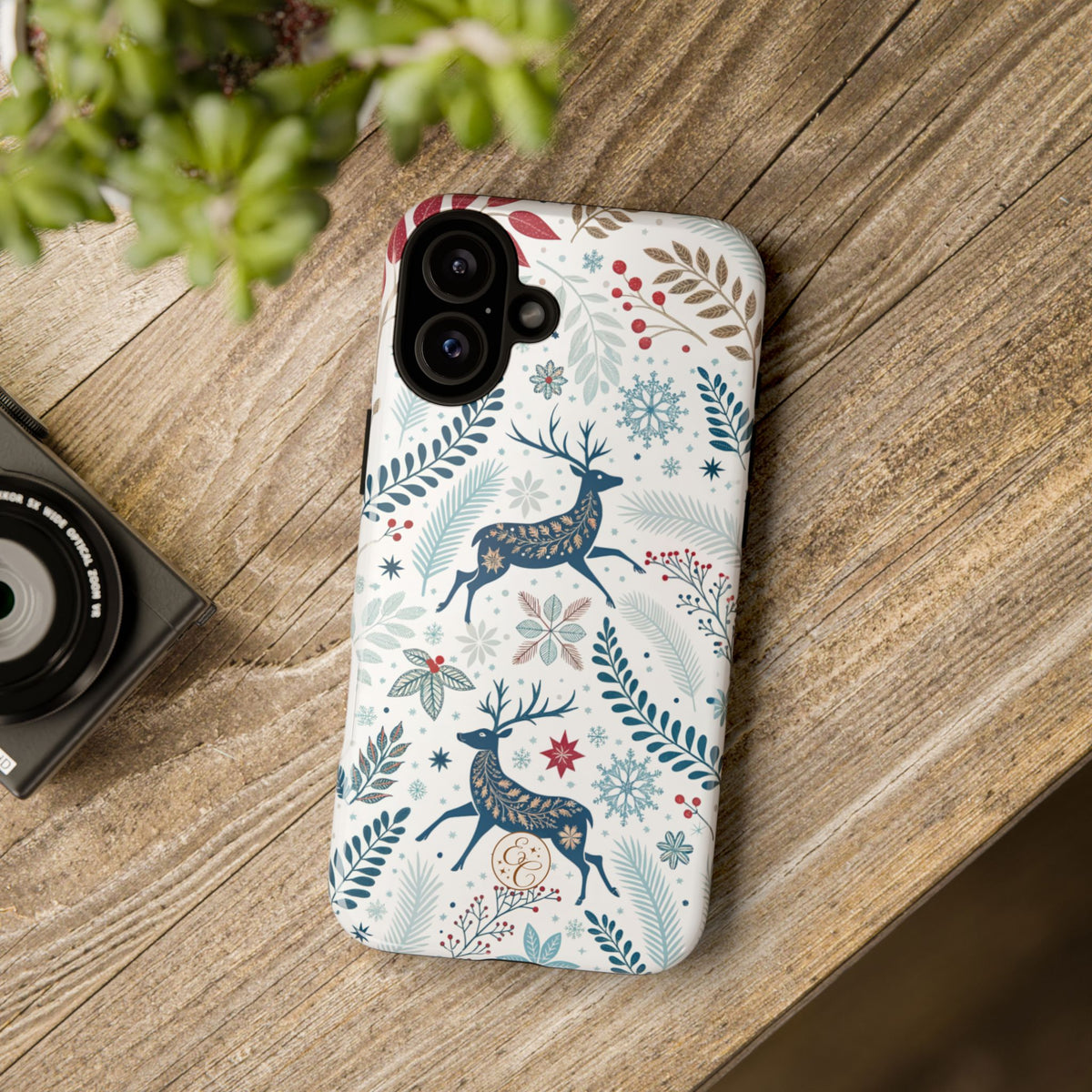 Blue Winter Deer Phone Case