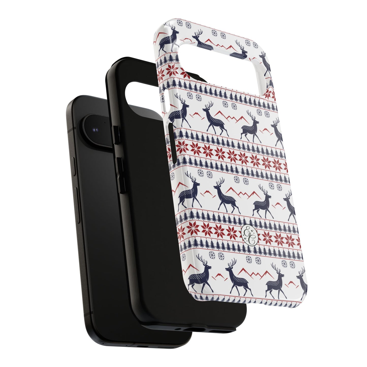 Christmas Reindeer Pattern Tough Phone Case