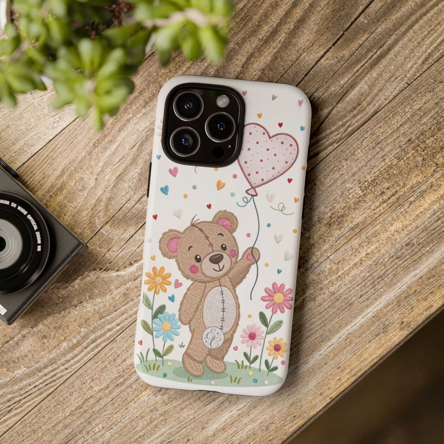 Cute Teddy Bear Tough Phone Case