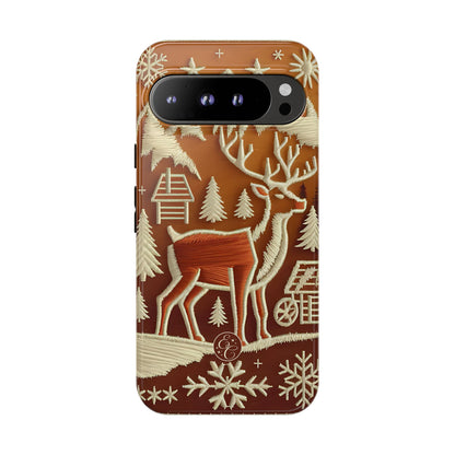 Rustic Reindeer Tough Phone Case