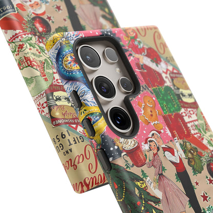 Vintage Christmas Collage Tough Phone Case