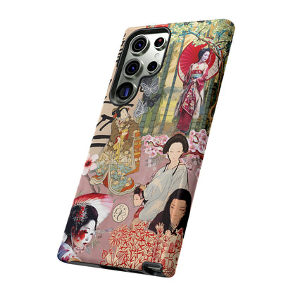 Japanese Geisha Collage Tough Phone Case