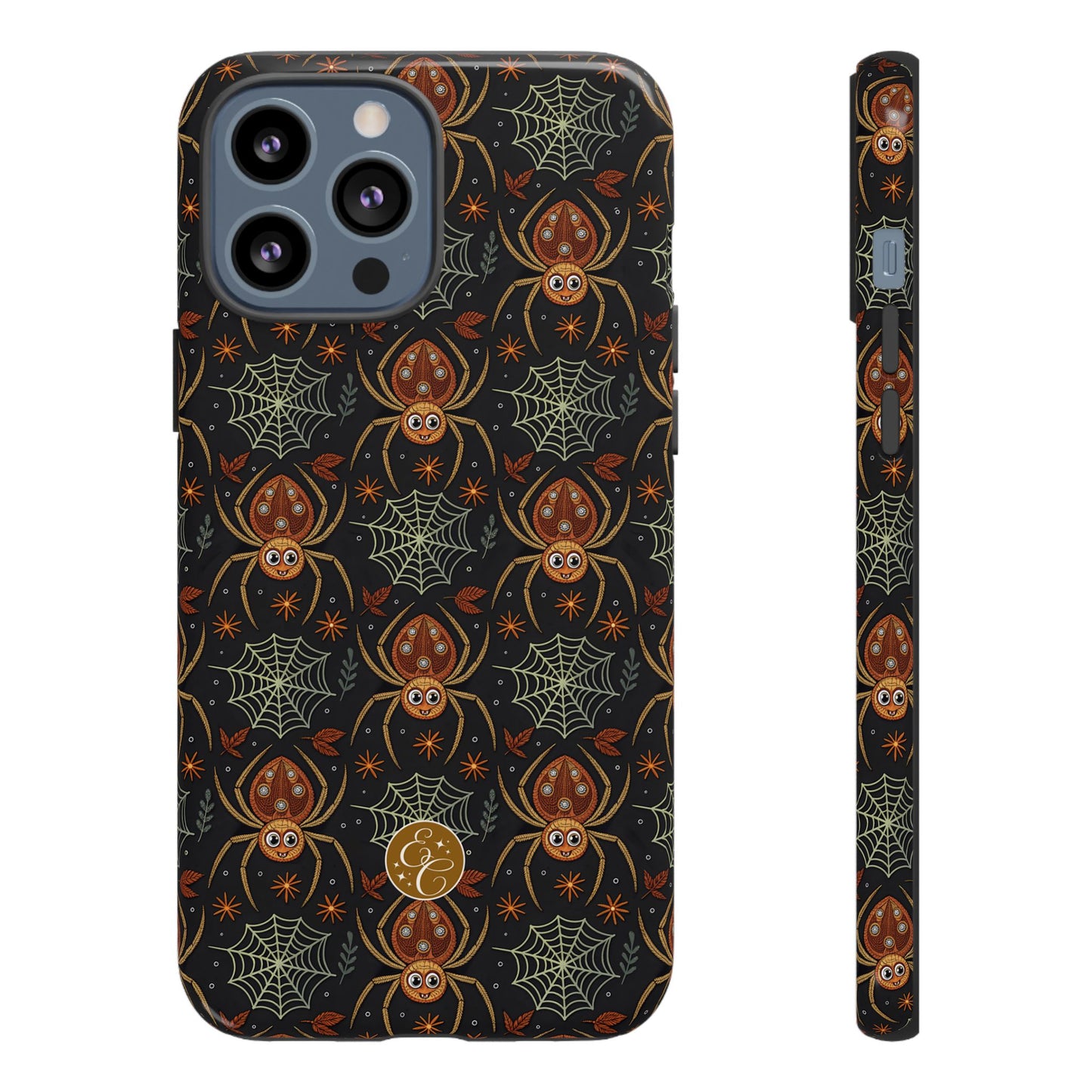 Boho Halloween Spider Pattern Tough Phone Case