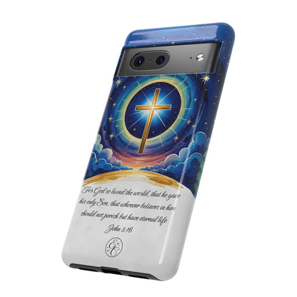 Celestial Cross - John 3:16 Tough Phone Case