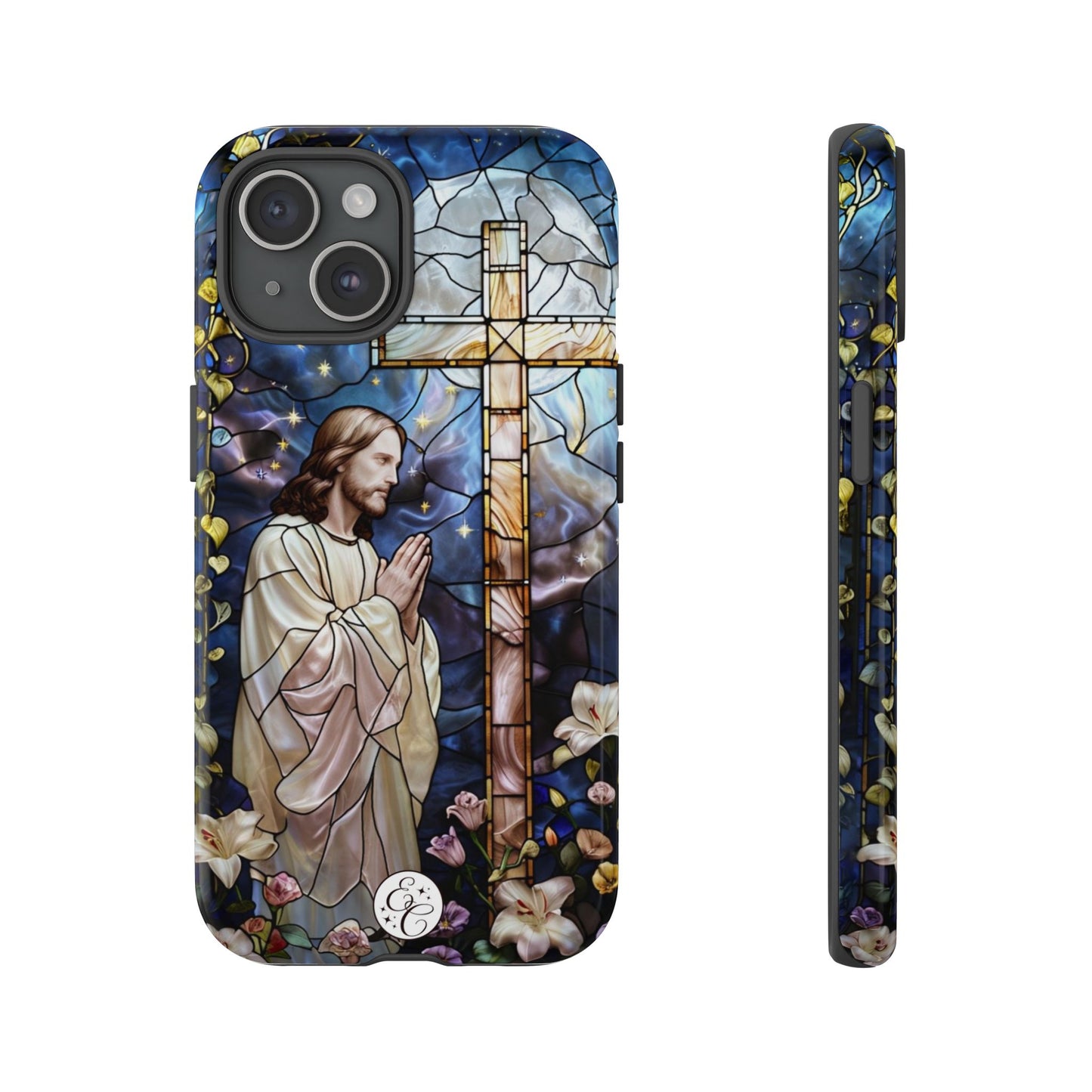 Jesus Praying Stained Glass Tough Phone Case