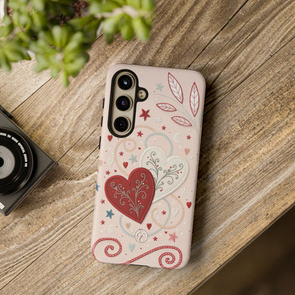 Interlinked Hearts Tough Phone Case