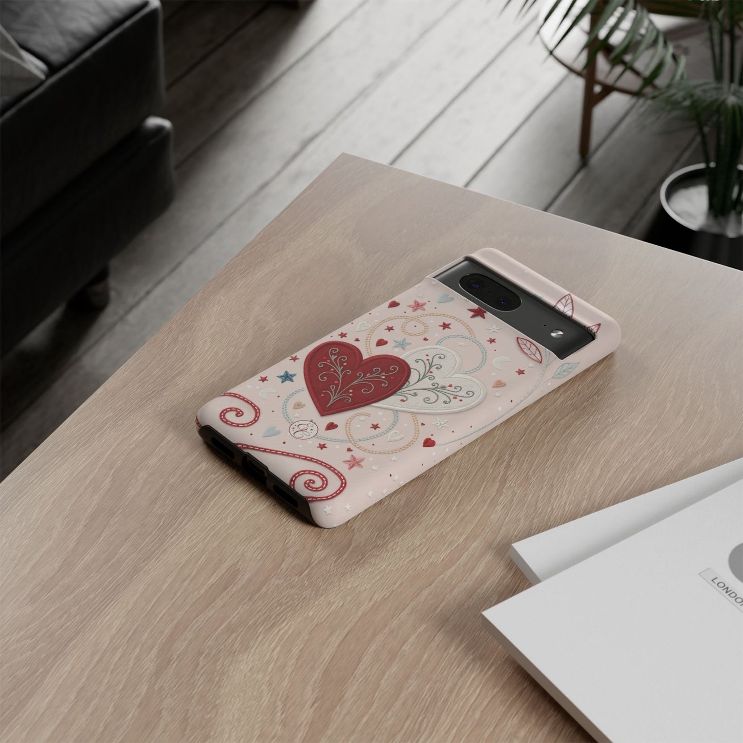 Interlinked Hearts Tough Phone Case