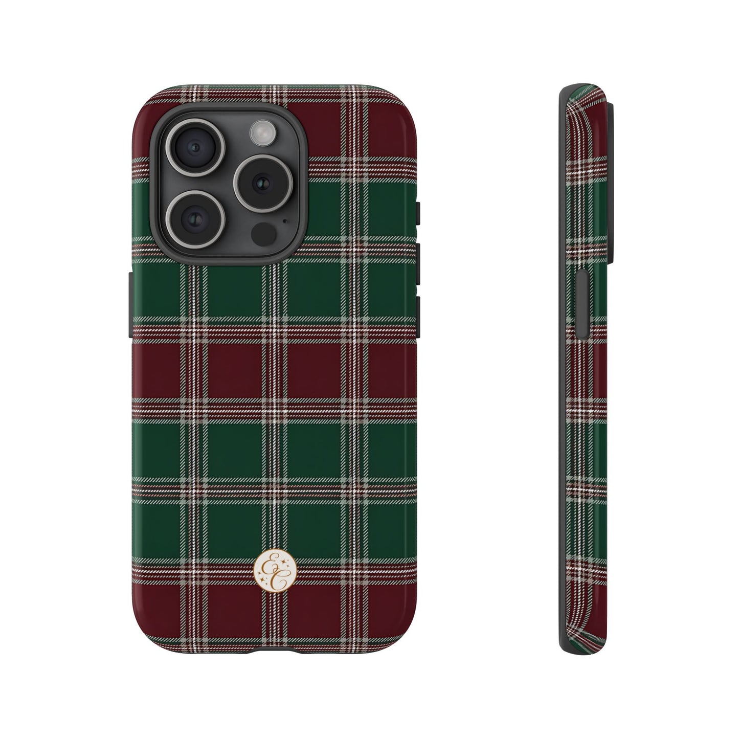 Green & Burgundy Plaid Tough Phone Case