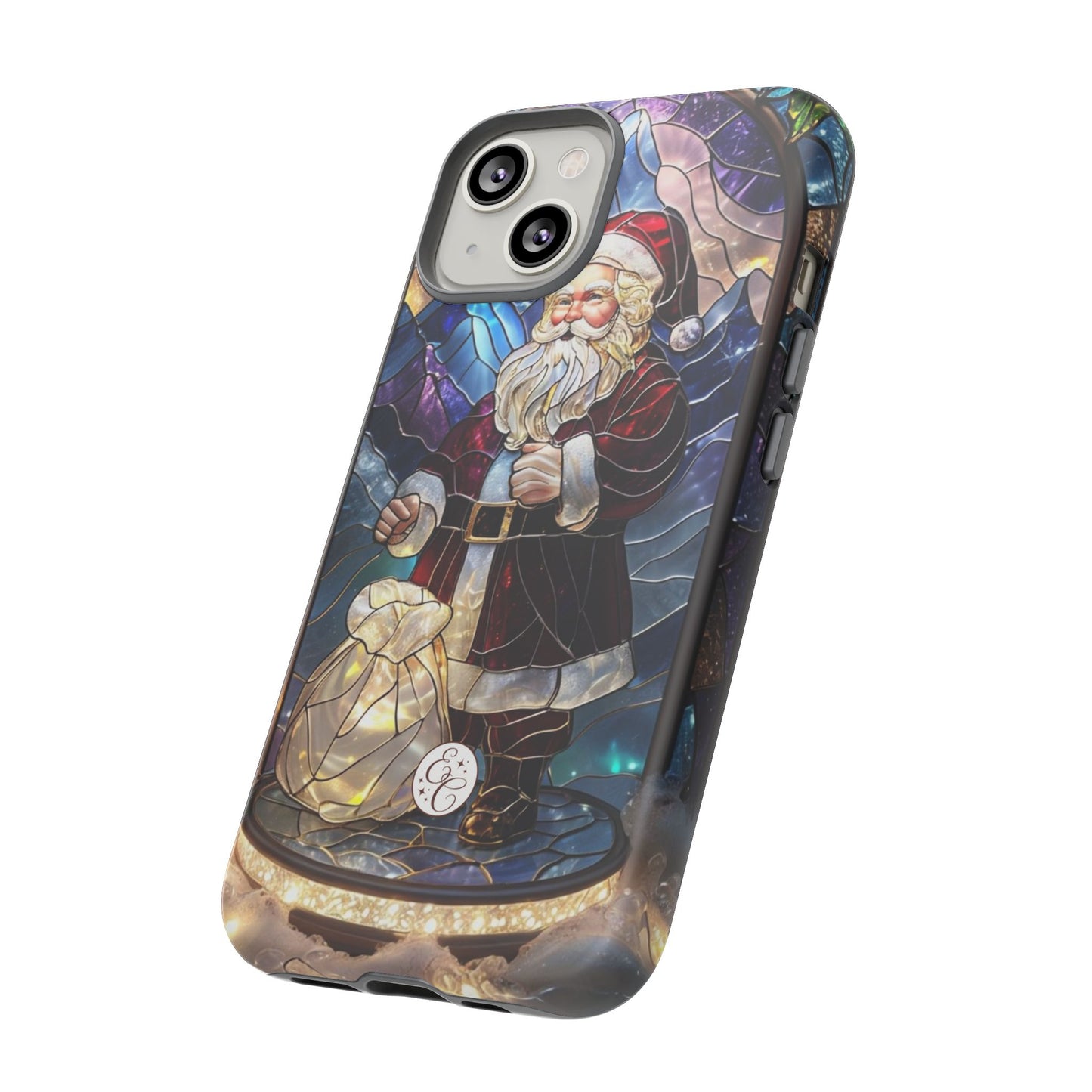 Santa Claus Stained Glass Tough Phone Case