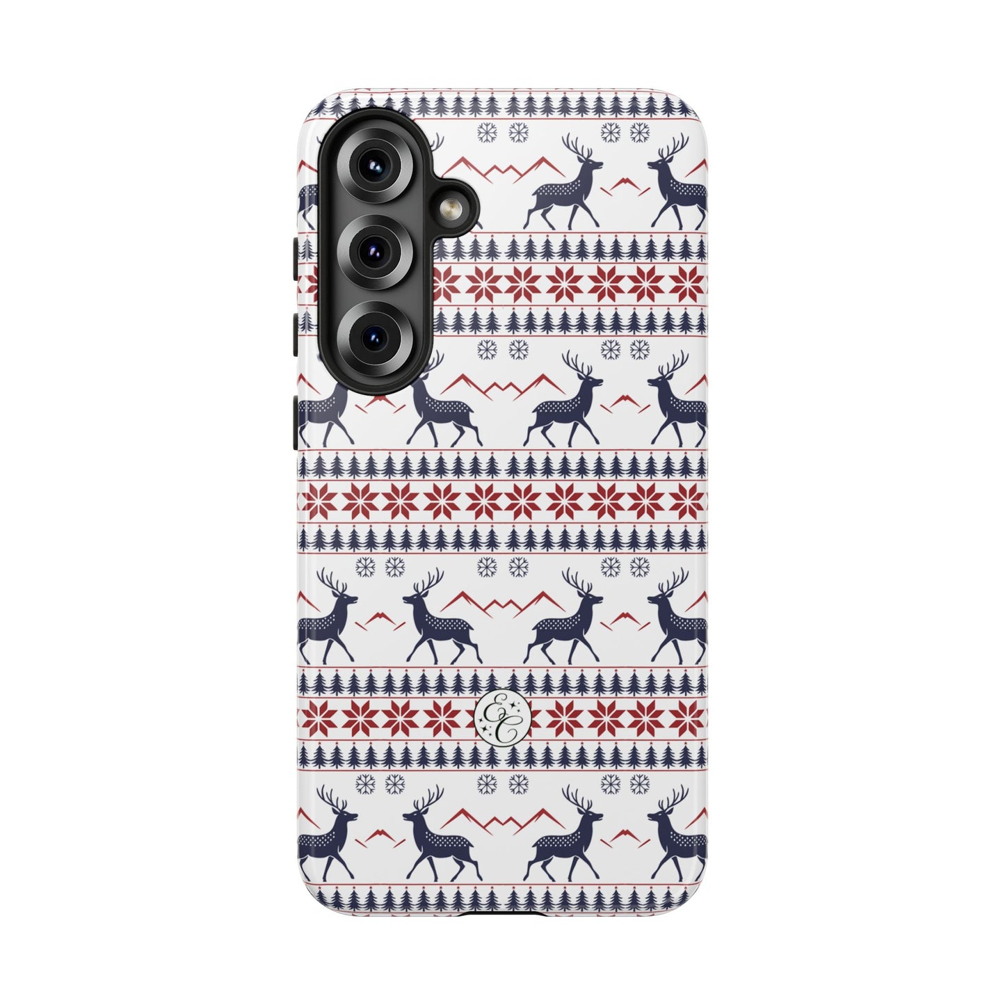 Christmas Reindeer Pattern Tough Phone Case