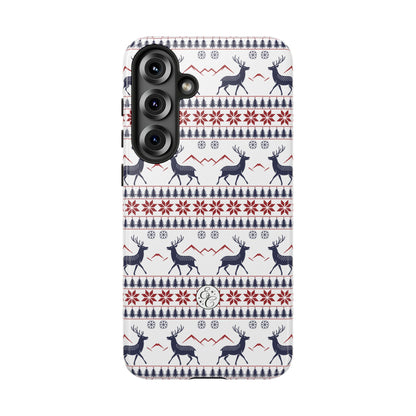 Christmas Reindeer Pattern Tough Phone Case