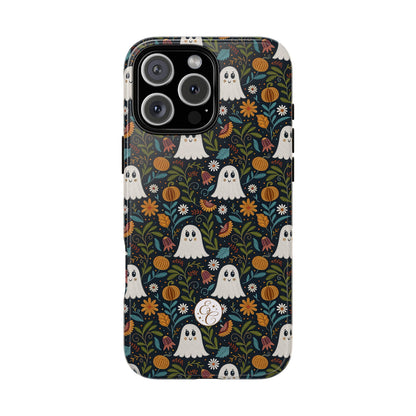 Boho Halloween Ghost Pattern Tough Phone Case