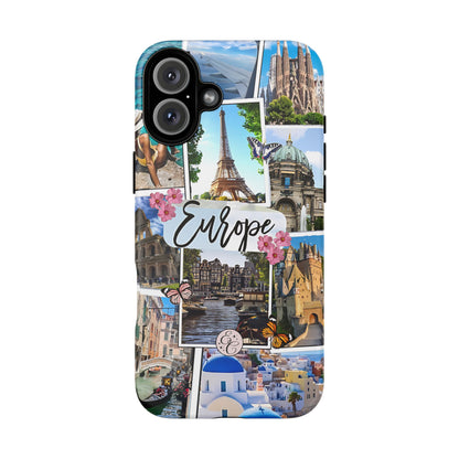 Europe Travel Collage Tough Phone Case