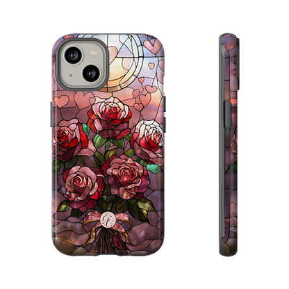 Bouquet of Roses Stained Glass Tough Phone Case