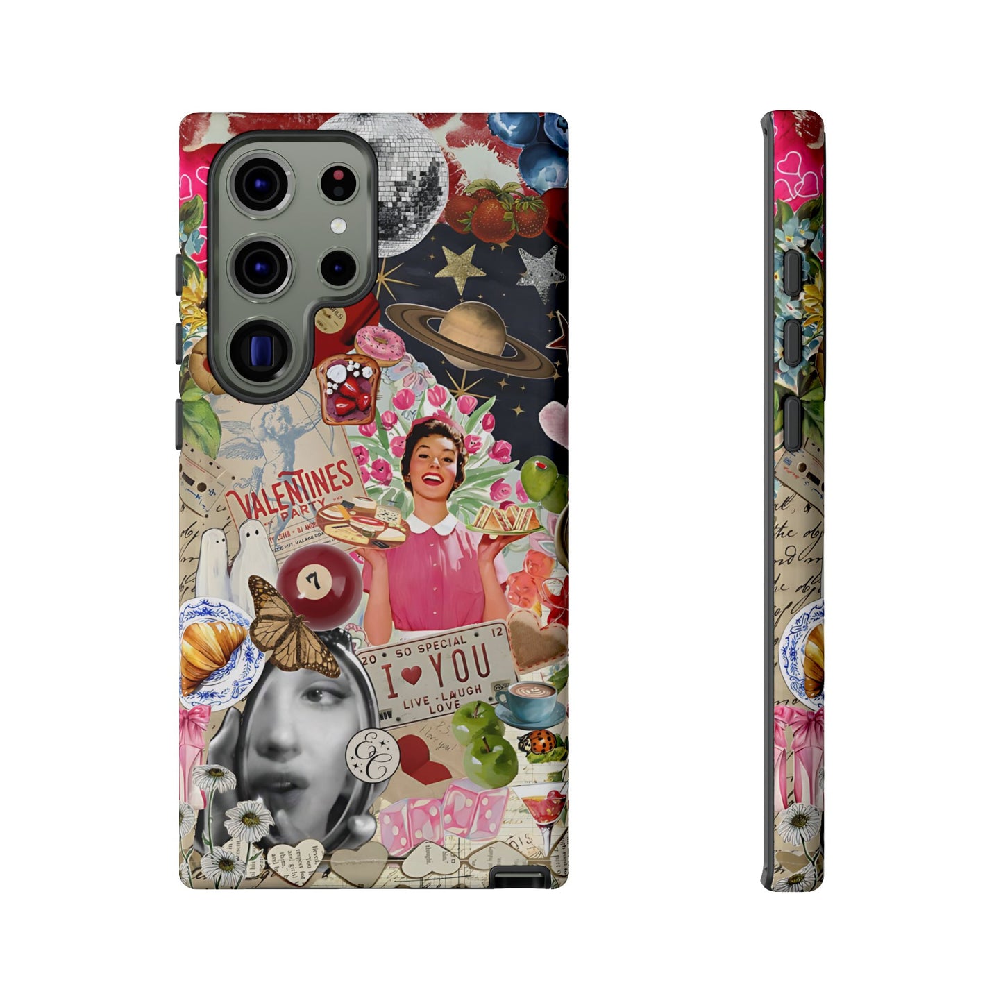 Retro Aesthetic Collage Art Tough Phone Case