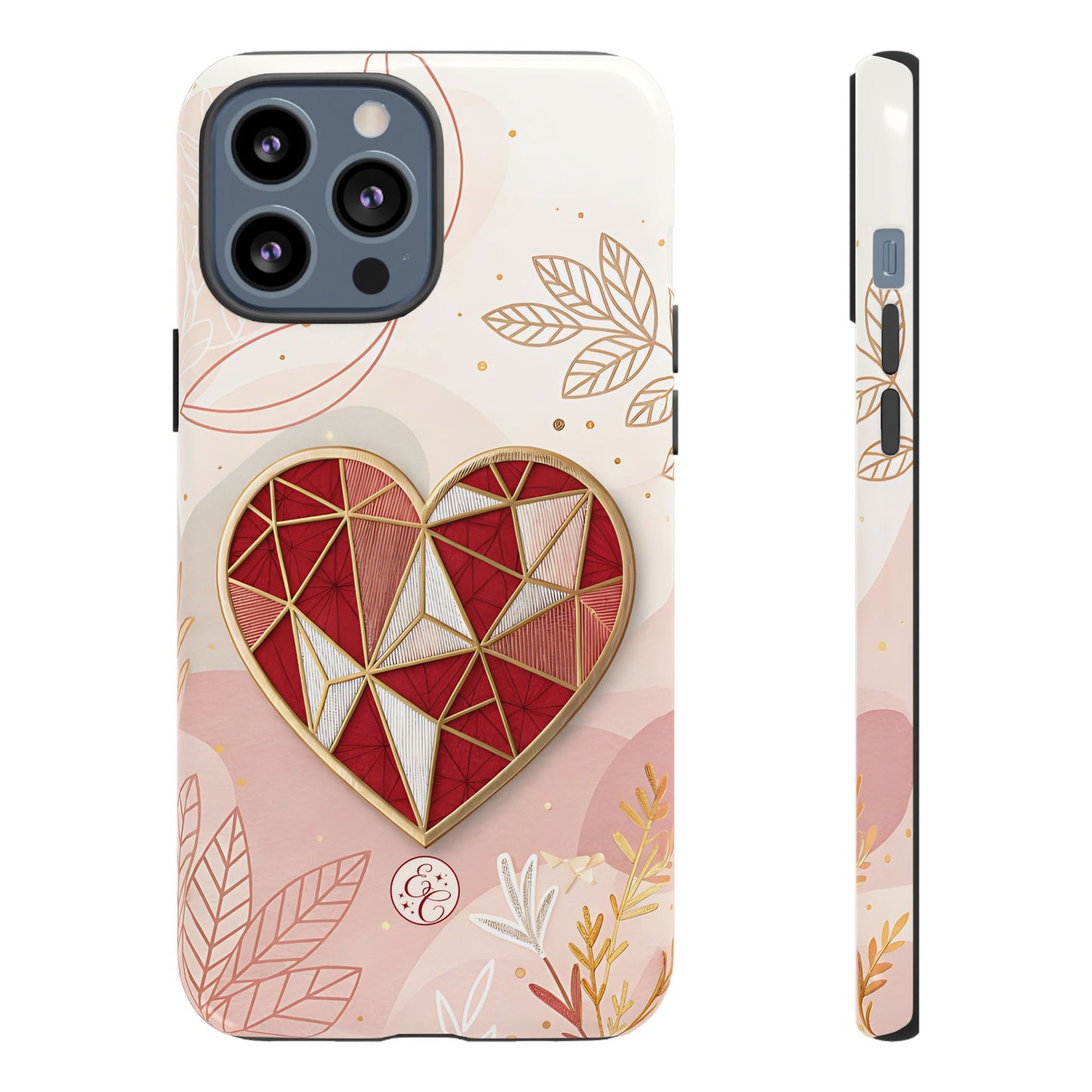 Geometric Heart Tough Phone Case