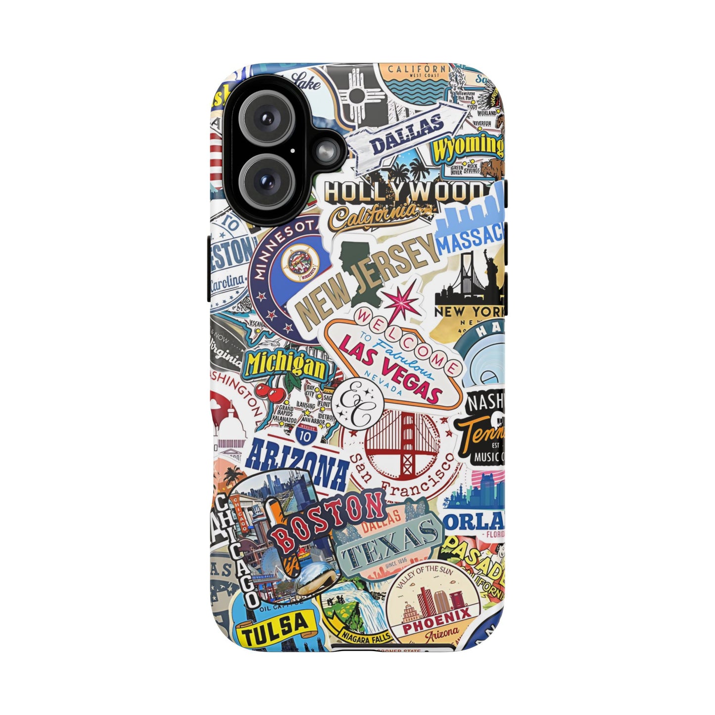 USA Travel Stickers Tough Phone Case