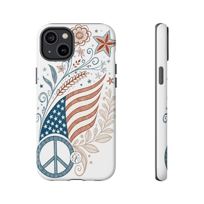 Boho American Flag Tough Phone Case