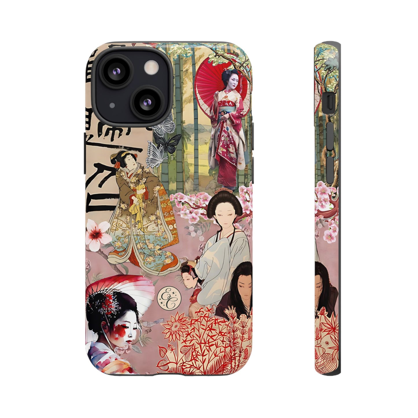 Japanese Geisha Collage Tough Phone Case