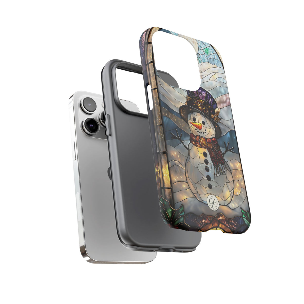 Snowman Stained Glass Phone Case