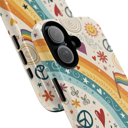 LGTBQ+ Pride Boho Doodle Tough Phone Case