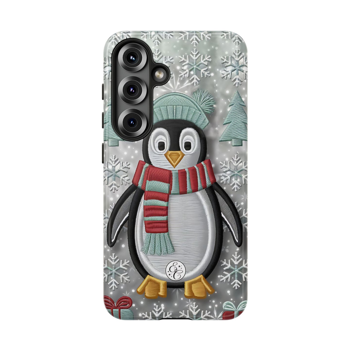 Cute Christmas Penguin Tough Phone Case