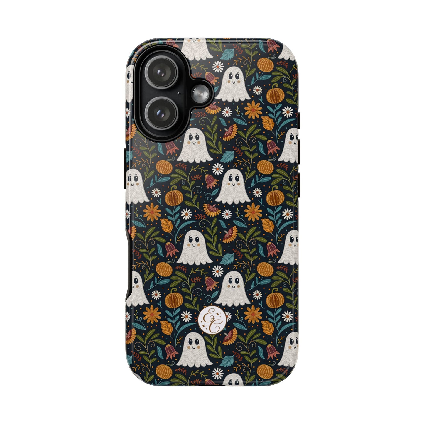 Boho Halloween Ghost Pattern Tough Phone Case