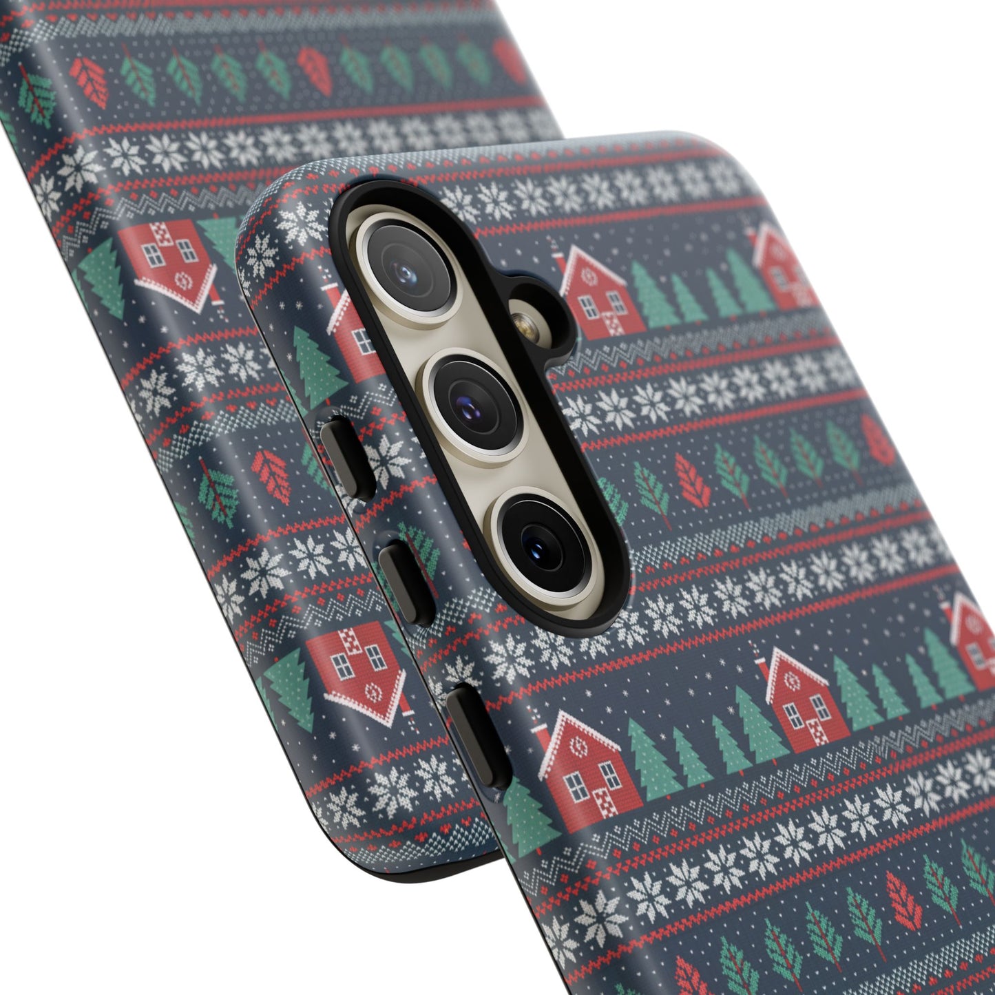 Winter Cottage Pattern Tough Phone Case