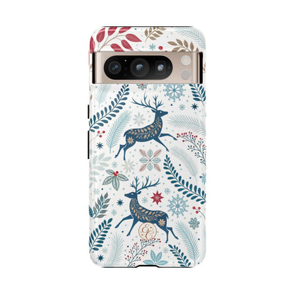 Blue Winter Deer Tough Phone Case