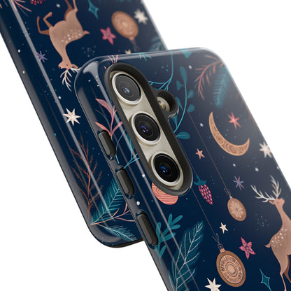 Boho Christmas Reindeer Tough Phone Case