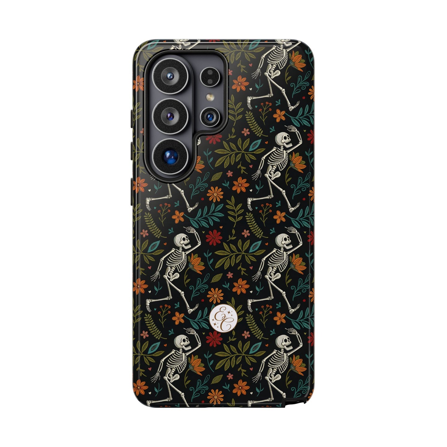 Halloween Boho Skeleton Pattern Tough Phone Case