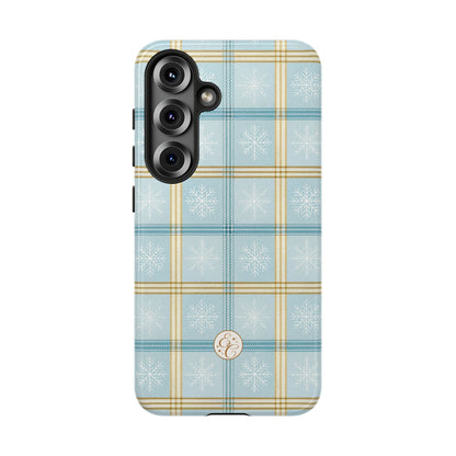 Blue Winter Plaid Tough Phone Case