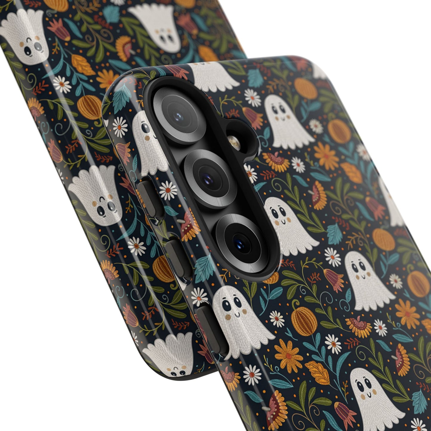 Boho Halloween Ghost Pattern Tough Phone Case