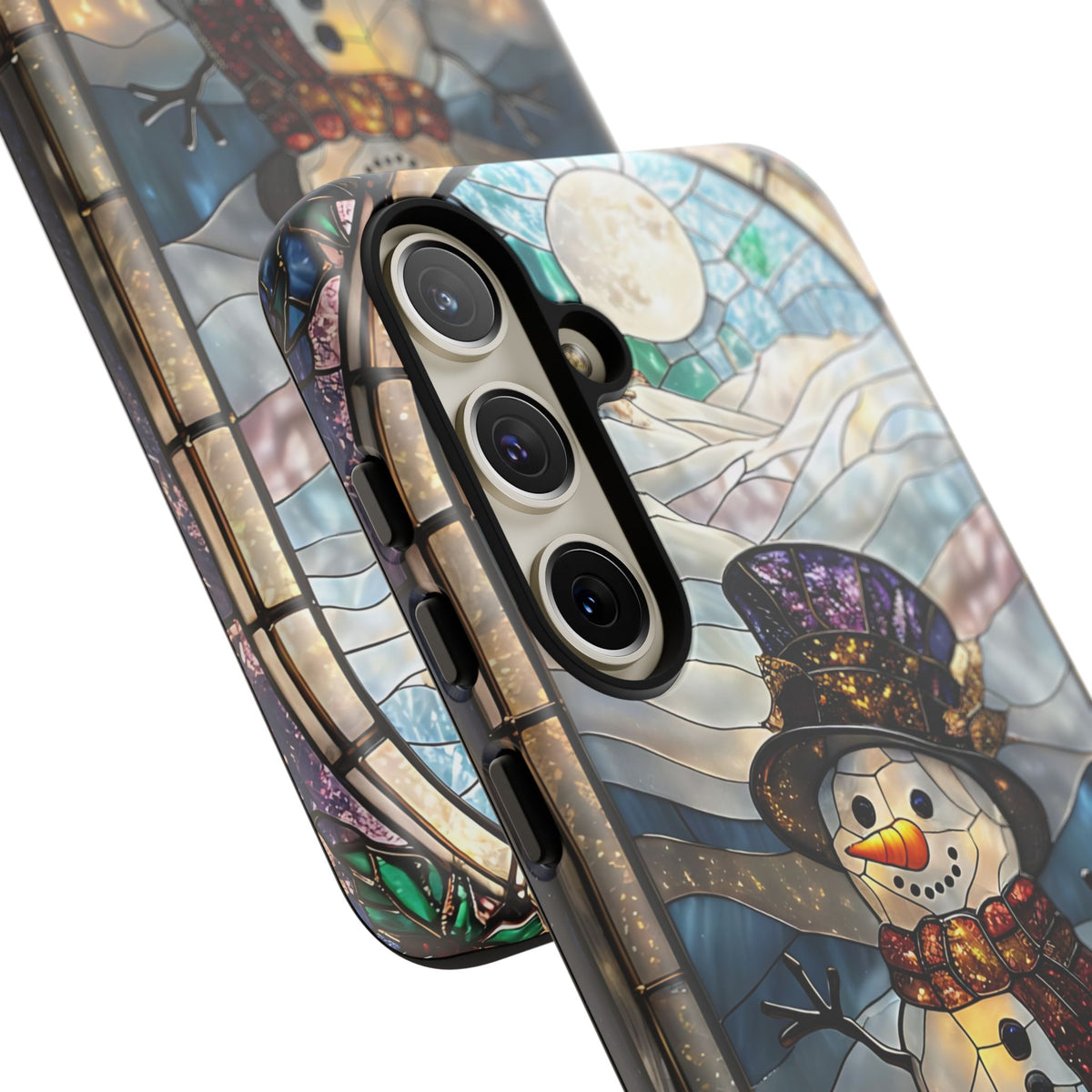 Snowman Stained Glass Phone Case