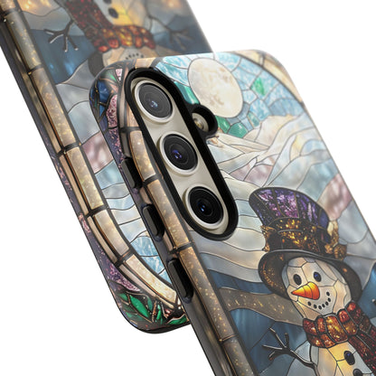 Snowman Stained Glass Phone Case