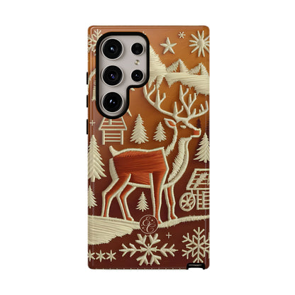 Rustic Reindeer Christmas Phone Case