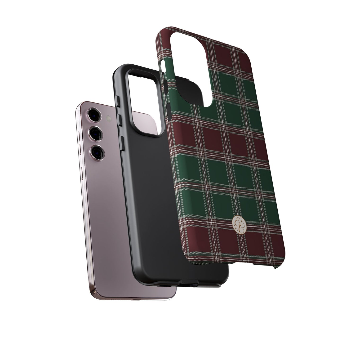 Green & Burgundy Plaid Tough Phone Case